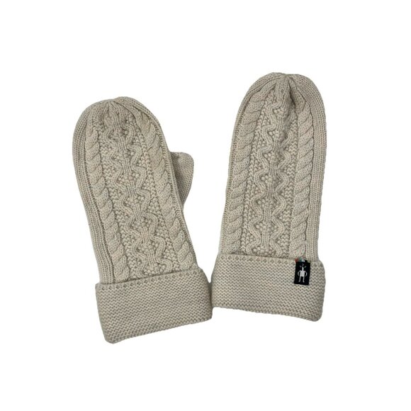 Smartwool Cable Knit Mittens Womens Oatmeal - Picture 1 of 3